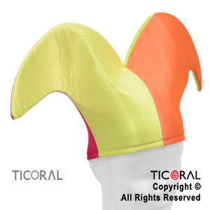 SOMBRERO BUFON DOS PUNTAS FLUO JERSEY x 1